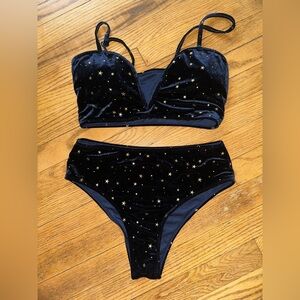 Starry Velvet Bikini Set